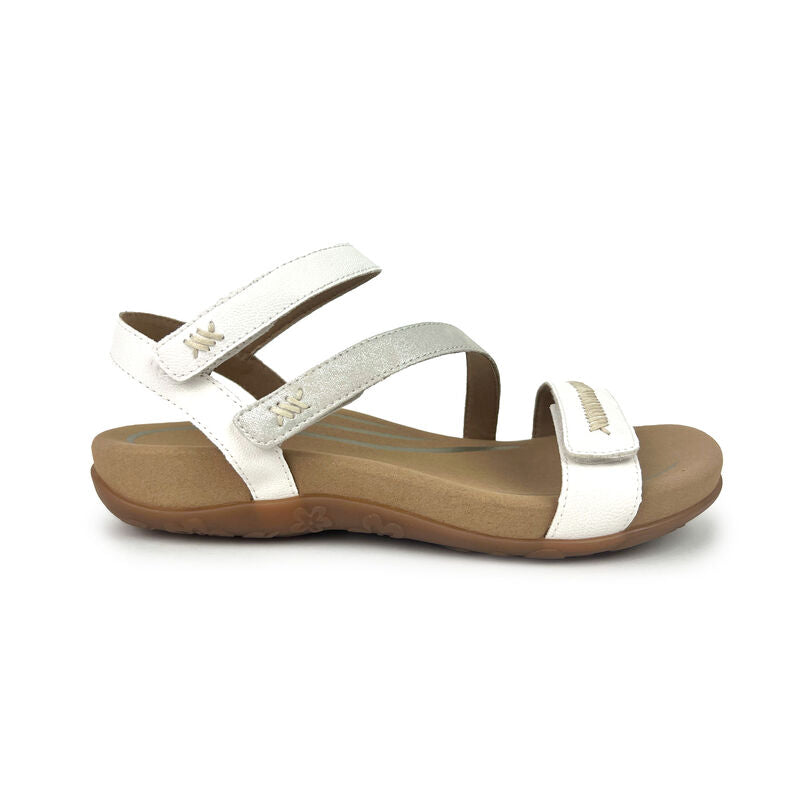 Aetrex Gabby sandal with adjustable strap, Black Multi, 39 EU