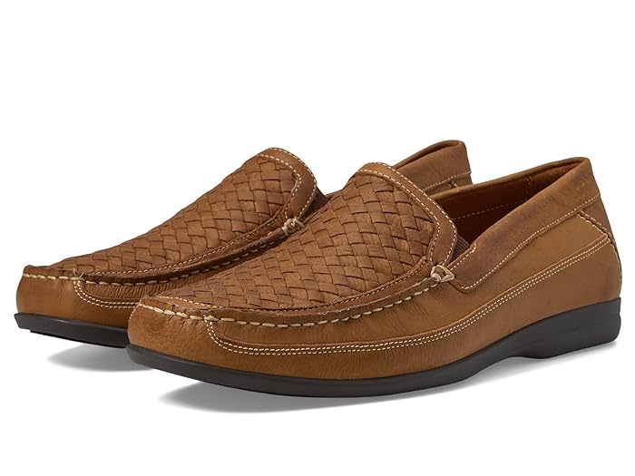 S39. NWT Johnston & Murphy Locklin Venetian TAN oiled Full Grain Leather… Amazon.com | Johnston & Murphy Locklin Woven Venetian Tan  main image 3