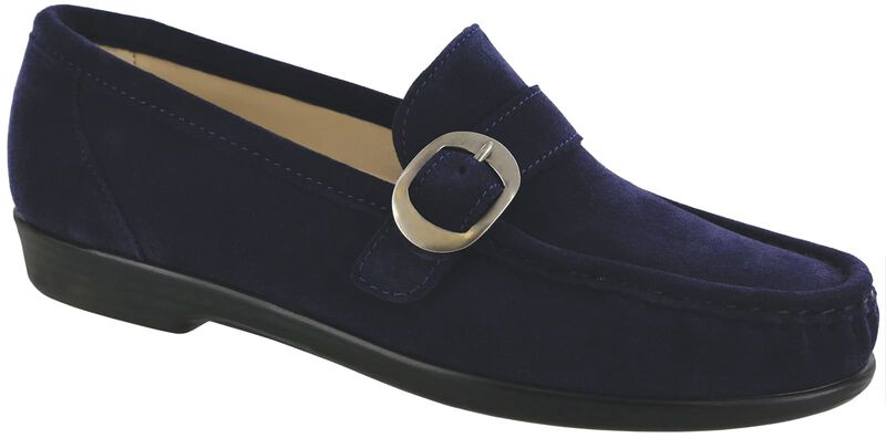 SAS Lara Slip On Loafer - Navy Suede – Valentino's Comfort Shoes