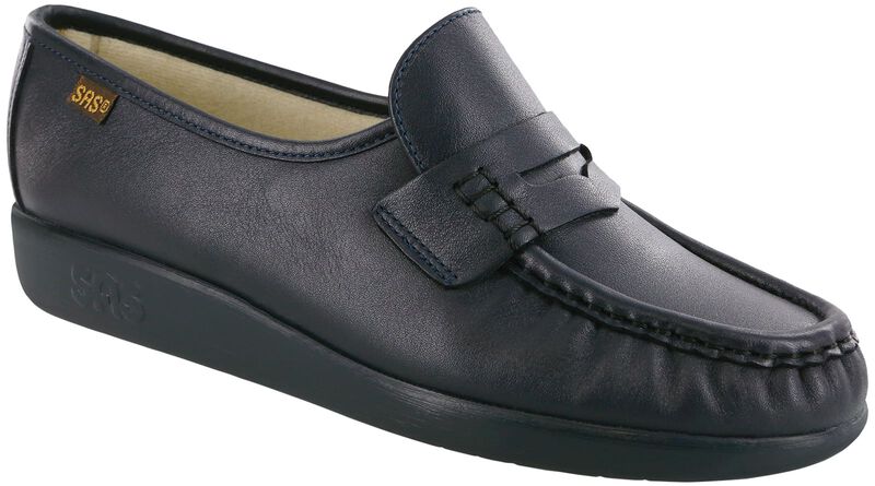 SAS Classic Slip On Loafer - Navy – Valentino's Comfort Shoes