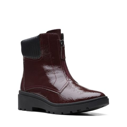 Clarks burgundy boots deals