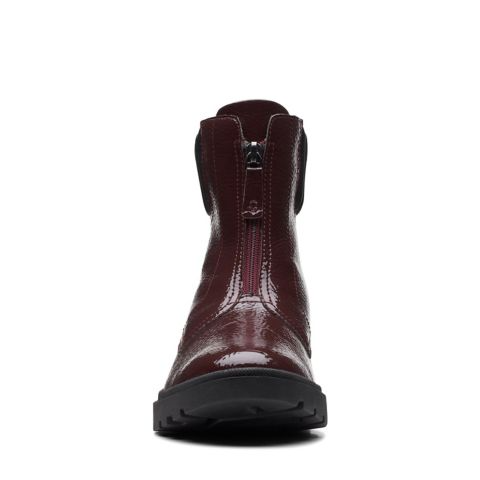 Clarks burgundy boots sales