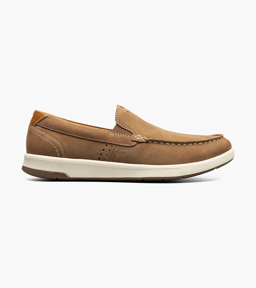 Florsheim Uomo Moc Toe Slip-On – Sneakers In Pelle Nabuk Navy, Taglia 45 EU
