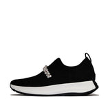 Fitflop F-Mode Flow Pearls & Crystals Knit Slip-on Sneakers