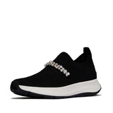 Fitflop F-Mode Flow Pearls & Crystals Knit Slip-on Sneakers