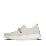 Fitflop F-Mode Flow Pearls & Crystals Knit Slip-on Sneakers