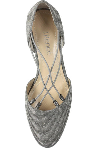 j renee silver dress shoes Dress Shoes J Renee Silver Pumps Dress Shoes Slingback Heels J Renee Silver Slingbacks Floral Polly