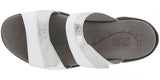 SAS Nudu Slide Leather Sandal - White/Silver