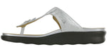 SAS Sanibel T-Strap Slide Sandal - Shiny Silver