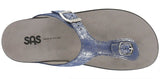 SAS Sanibel T-Strap Slide Sandal - Silver Blue