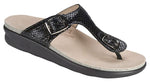 SAS Sanibel T-Strap Slide Sandal - Black Snake