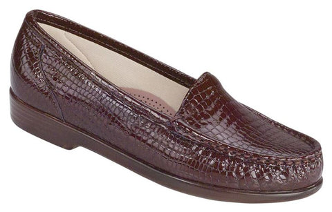 SAS Simplify Slip On Loafer - Brown Croco