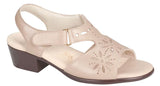 Sunburst Heel Strap Sandal- Cream