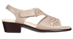 Sunburst Heel Strap Sandal- Cream