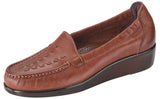 SAS Weave Slip On Loafer - Chestnut